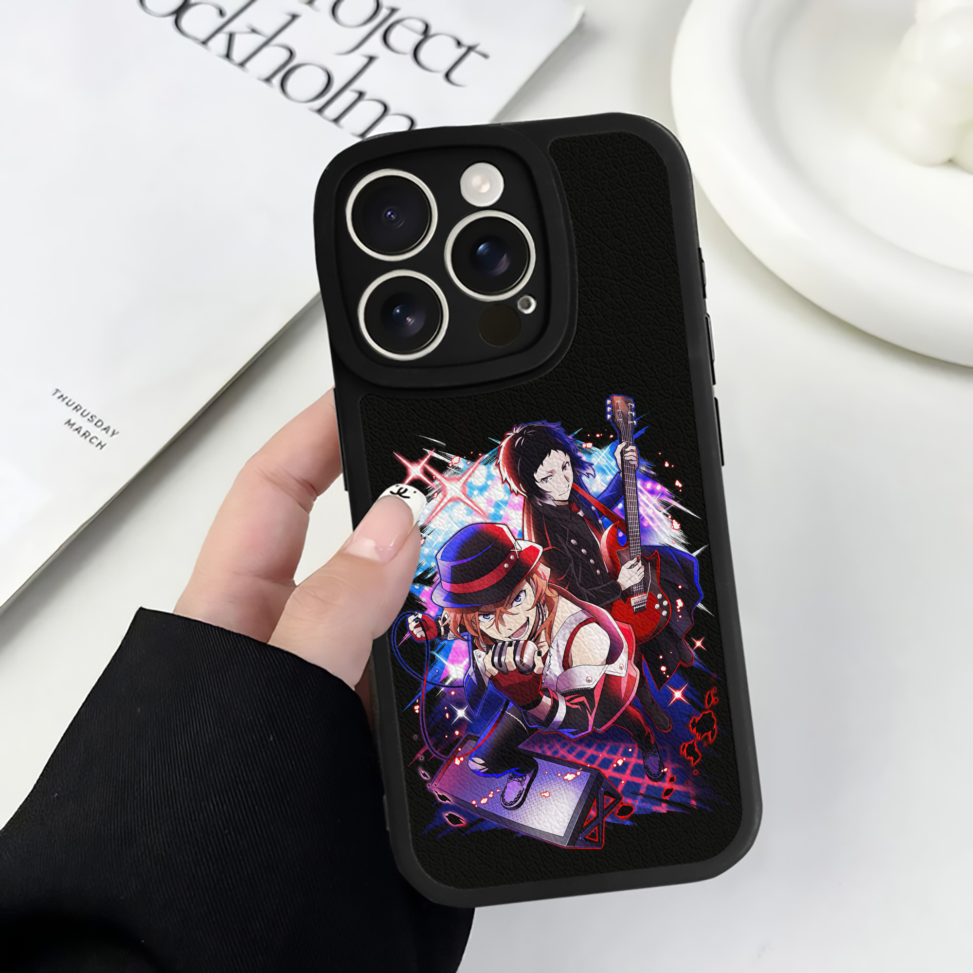 （画像用） 文豪ストレイドッグス Bungo Stray Dogs 【iPhone 16シリーズ対応】シリコンスマホケース（レザー調） 材質：シリコン
